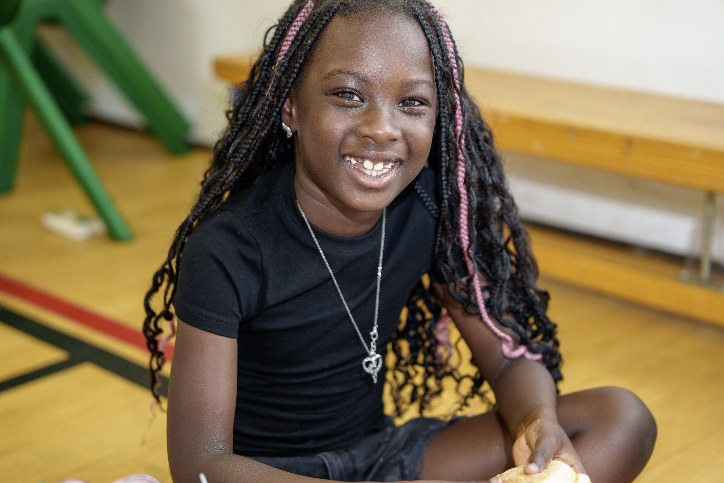 Children doing street dance moves at a birthday party